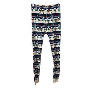 Bluey Organic Cotton Kids Pajama Pants With Palm Tree & Character Print
